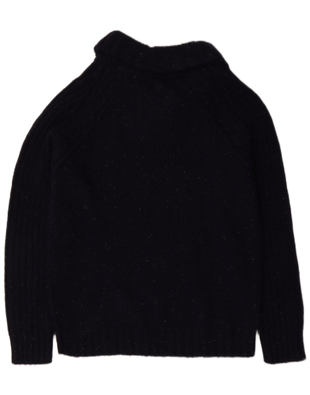 Suéter masculino Fat Face com gola xale e lã manchada azul marinho grande
