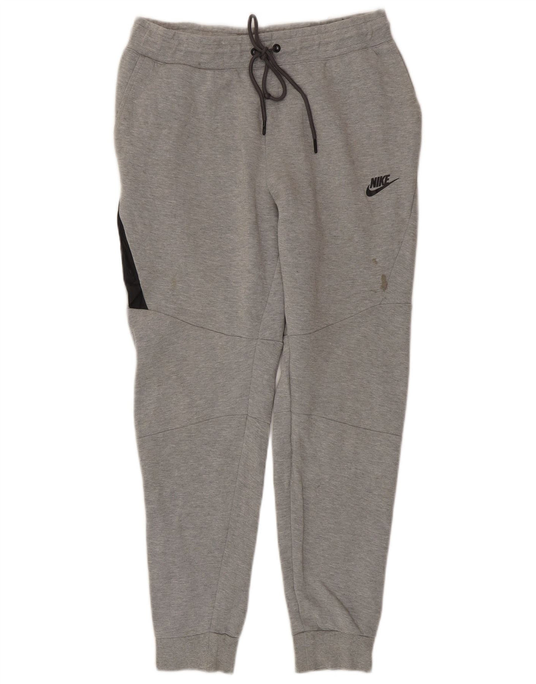 Calça de treino masculina Nike Joggers cinza médio algodão colorblock