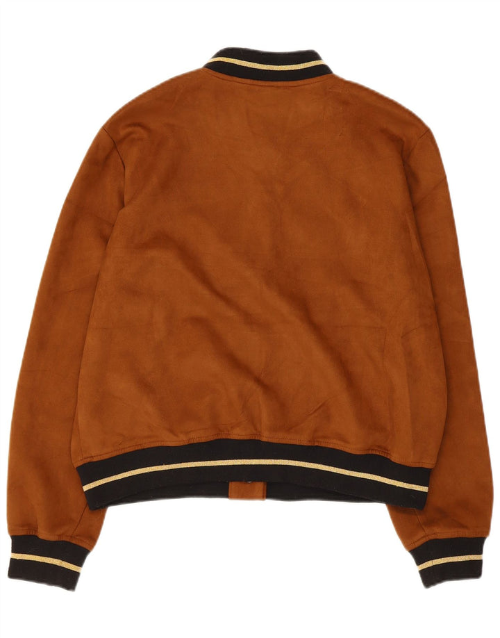 Jaqueta bomber feminina Zara UK 14 poliéster marrom médio