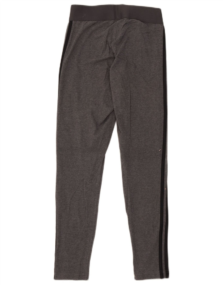 ADIDAS Womens Leggings UK 8/10 Pequeno Algodão Cinza