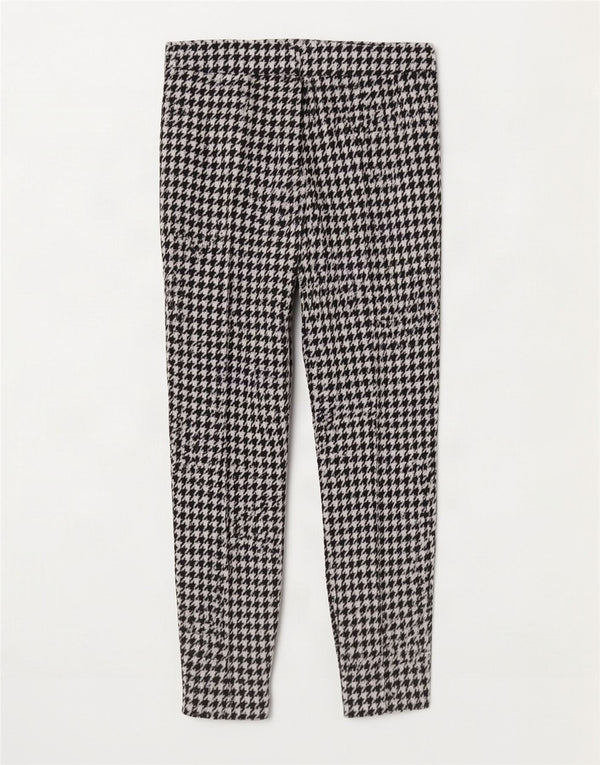 Calças curtas femininas Hugo Boss W28 L26 pretas Houndstooth