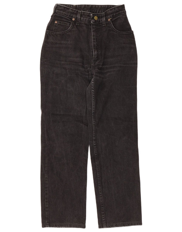 Jeans retos femininos Lee W30 L26 algodão preto