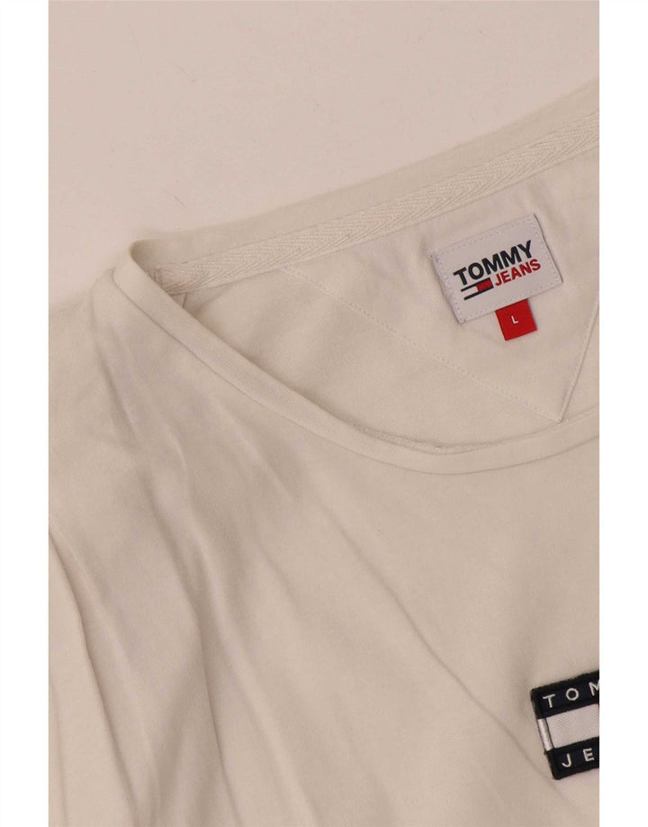 Top Tommy Hilfiger Feminino Crop Vest UK 14 Grande Branco