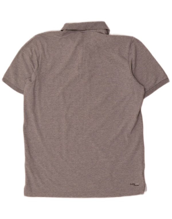 Camisa polo masculina Adidas Climalite grande algodão cinza