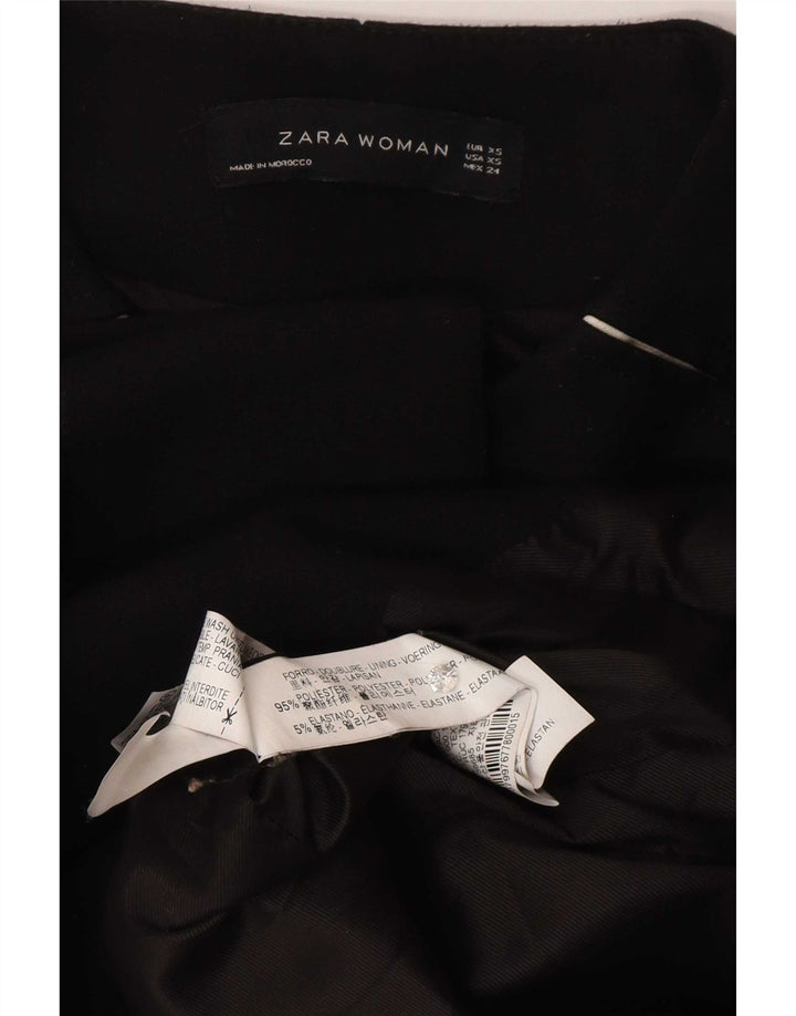 Sobretudo feminino Zara UK 6 XS preto poliéster