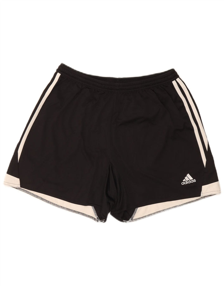 ADIDAS Womens Climacool Sport Shorts UK 16/18 Grande Preto Colorblock