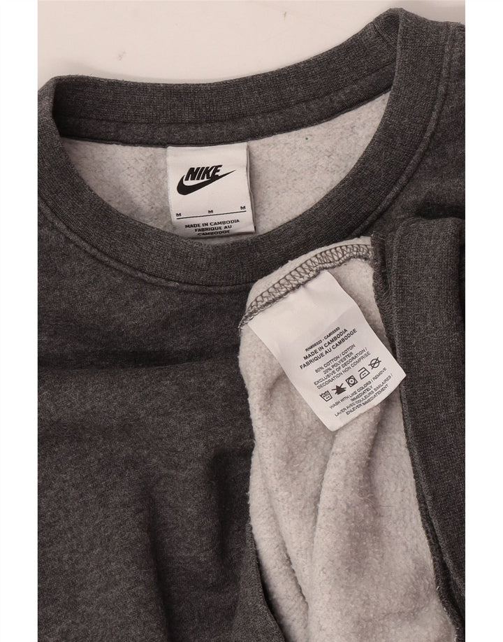 Nike Mens Moletom Jumper Médio Algodão Cinza