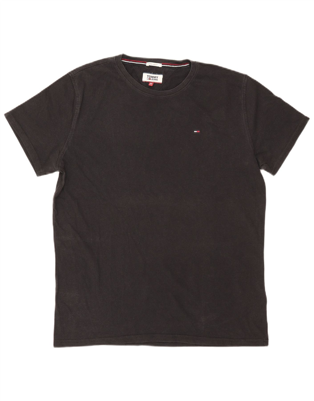 Camiseta masculina Tommy Hilfiger Regular Fit Top Médio Algodão Preto