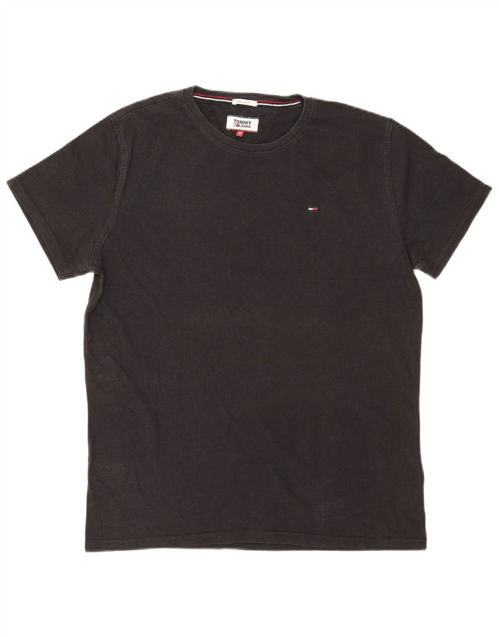 Camiseta masculina Tommy Hilfiger Regular Fit Top Médio Algodão Preto