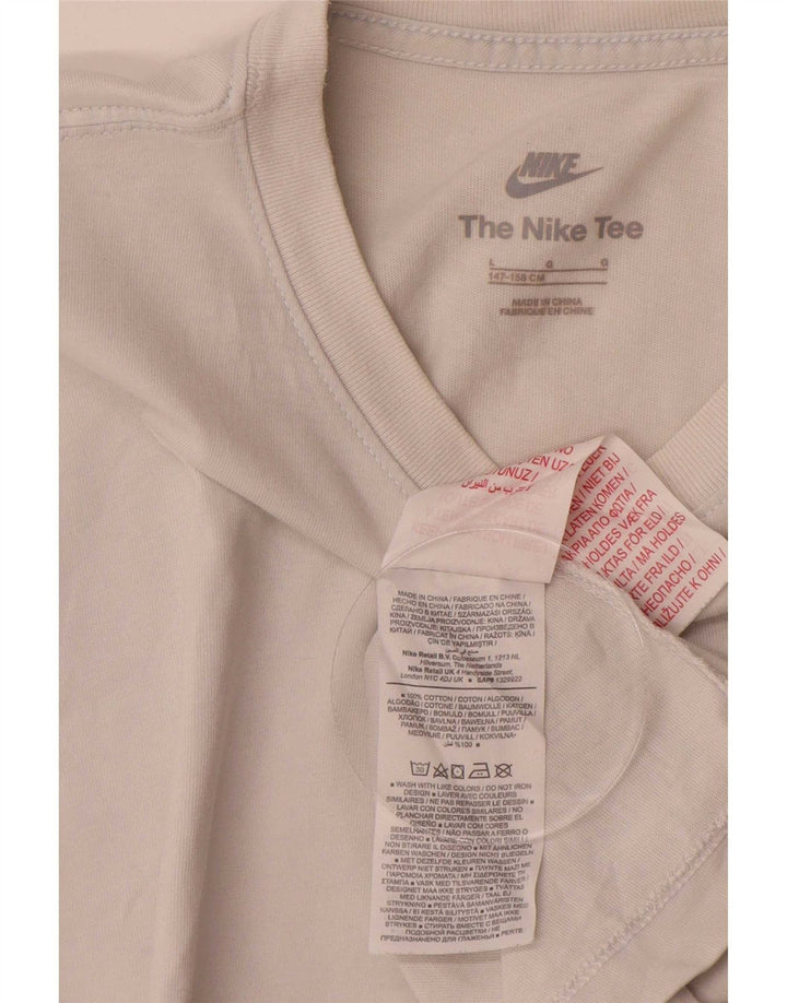 Camiseta Nike Boys Top 12-13 Anos Grande Algodão Branco