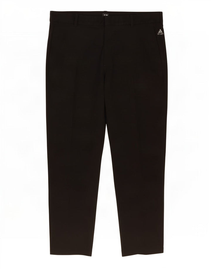 Adidas Mens Straight Suit Calças W40 L30 Poliéster Preto