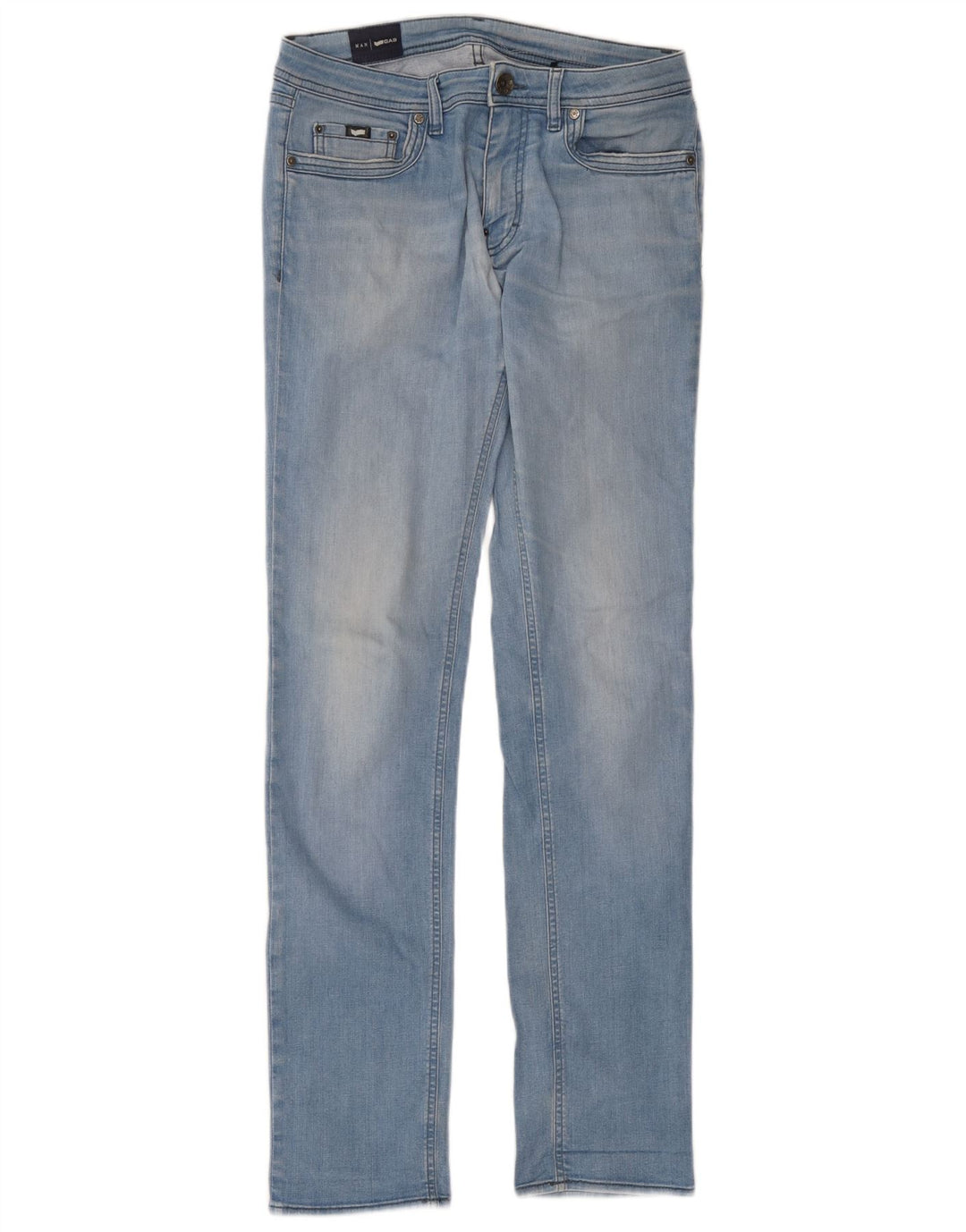 Gas Mens Slim Jeans W32 L34 Azul Algodão