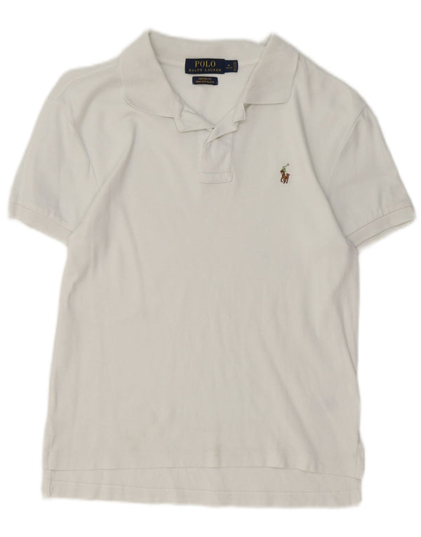Polo Ralph Lauren Meninas Camisa Custom Fit 10-11 Anos Médio Algodão Branco