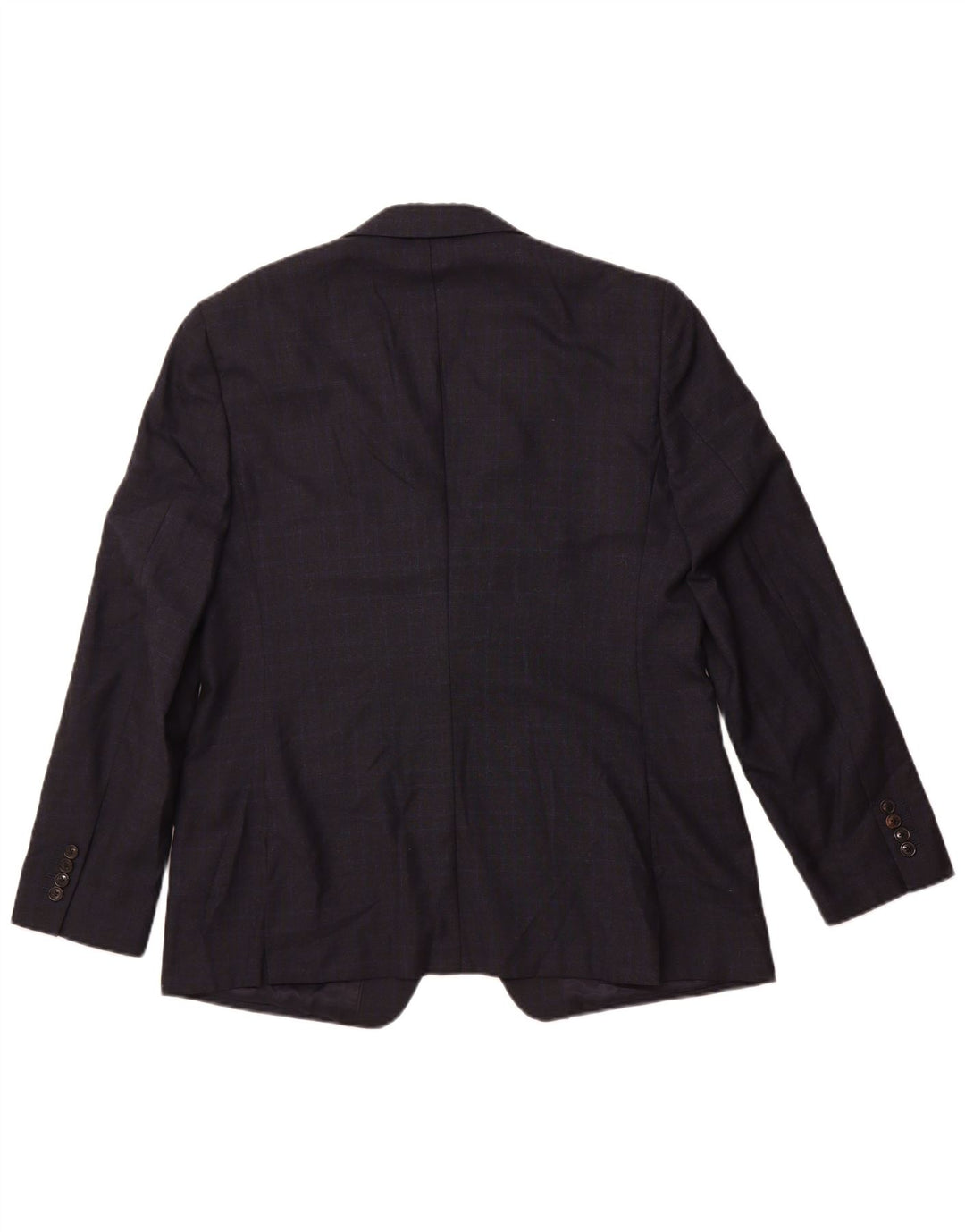 Jaqueta blazer masculina Reiss com 1 botão Reino Unido 42 XL azul marinho xadrez lã