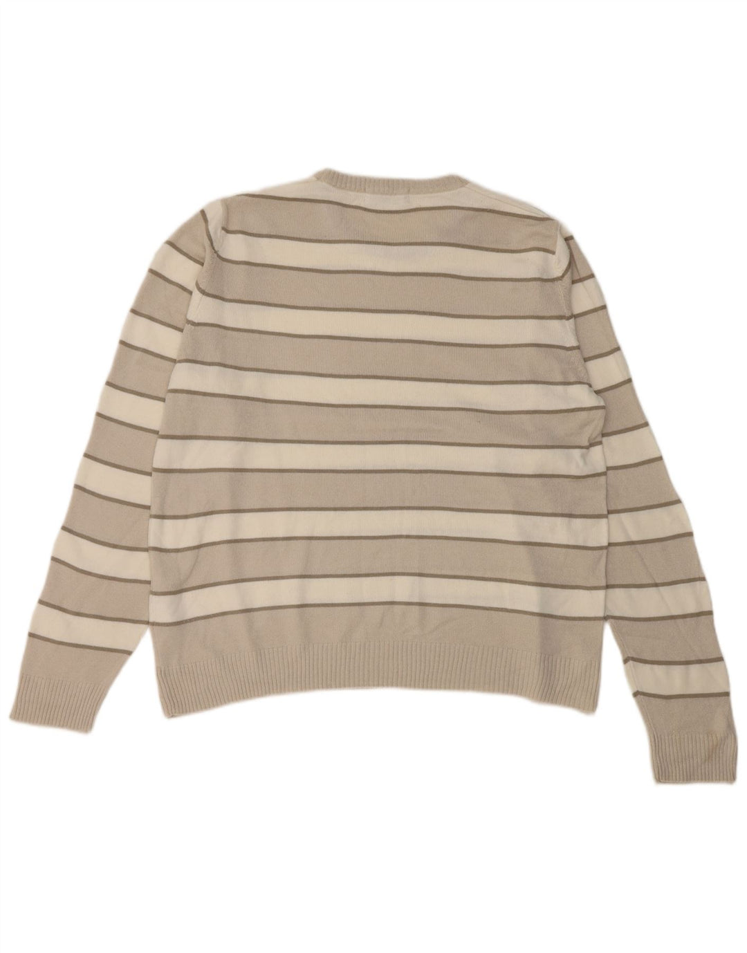 Suéter masculino Marks & Spencer Blue Harbor com gola redonda, médio bege