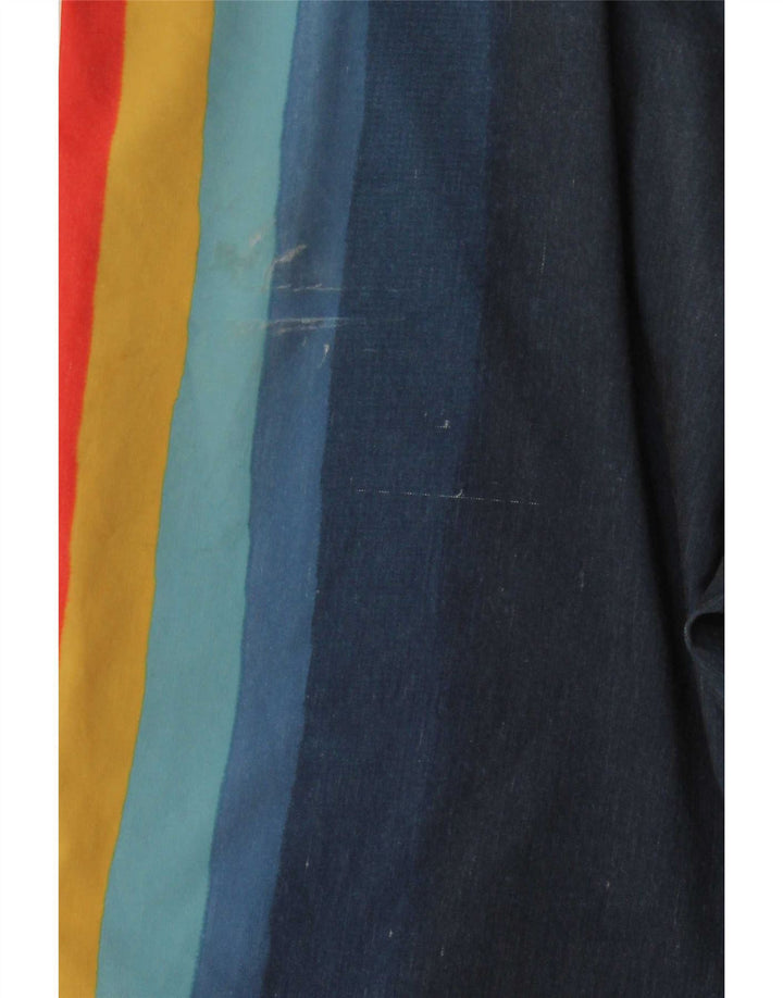Vissla Shorts de natação masculino médio listrado multicolorido de algodão praia