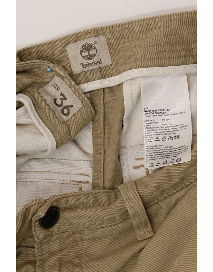 Shorts cargo masculino Timberland W36 grande algodão cáqui