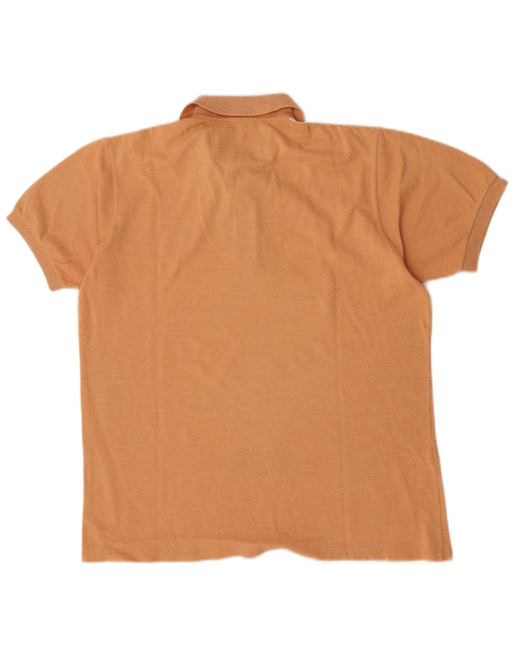 Camisa polo masculina Lacoste tamanho 4 médio laranja colorblock algodão