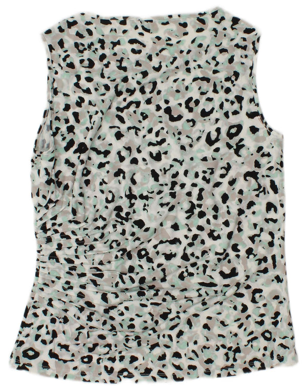CALVIN KLEIN Colete feminino Top UK 12 Médio Multicolorido Animal Print
