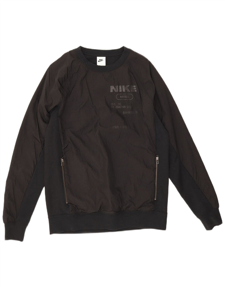Moletom gráfico masculino Nike Jumper pequeno preto poliamida
