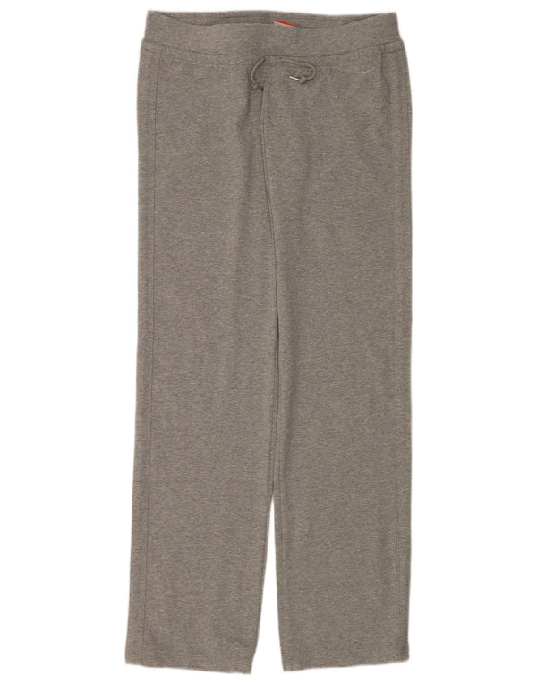 Calça de treino feminina Nike UK 14 cinza médio manchado de algodão