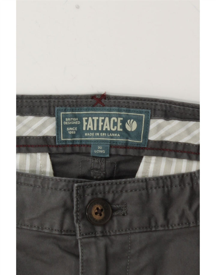 Calça Chino Slim Masculina FAT FACE W30 L32 Algodão Cinza