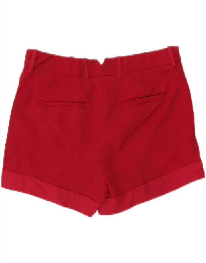 Zara Womens Chino Shorts Pequeno W26 Poliéster Vermelho
