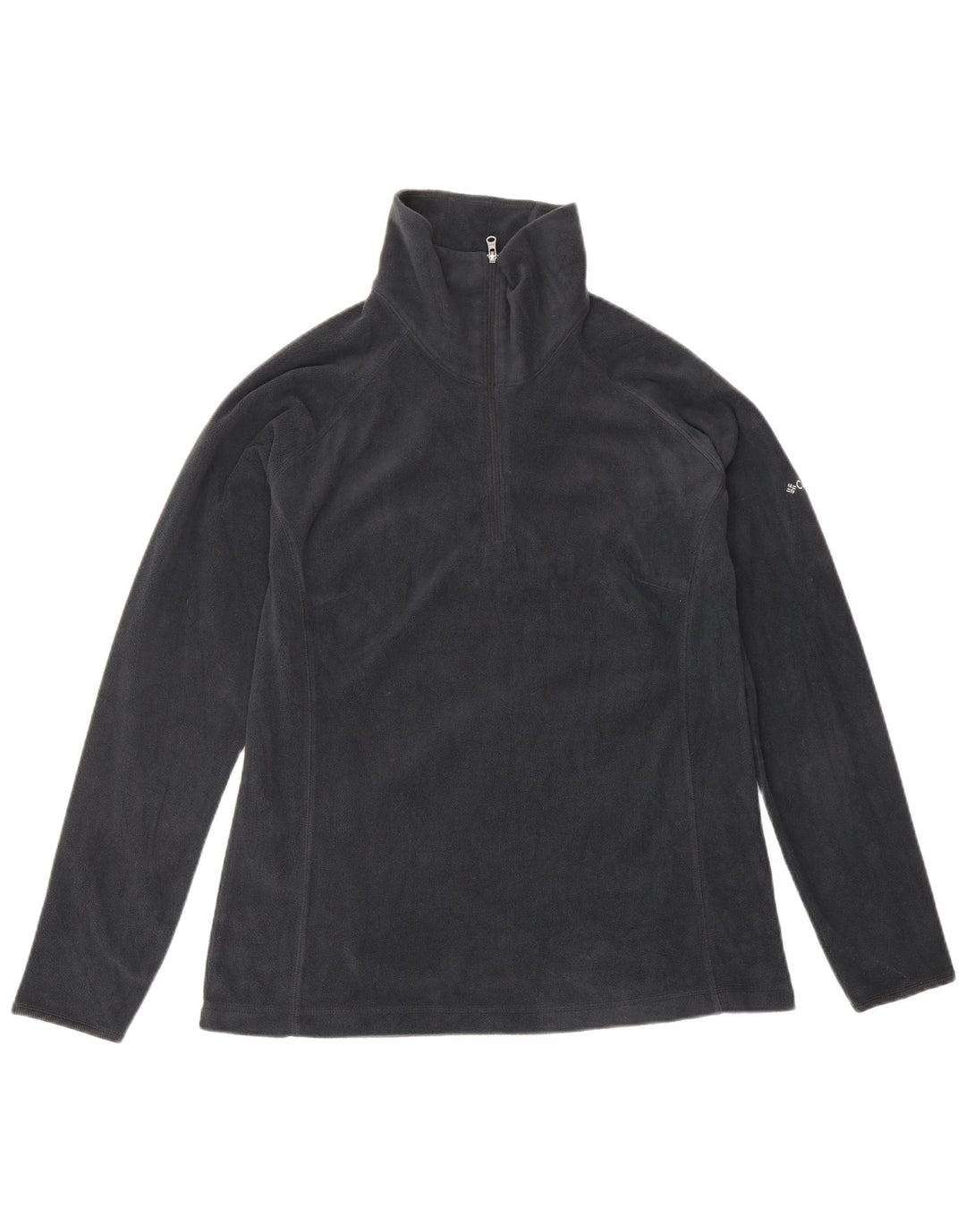 Suéter de lã masculino COLUMBIA com zíper e gola grande azul marinho poliéster