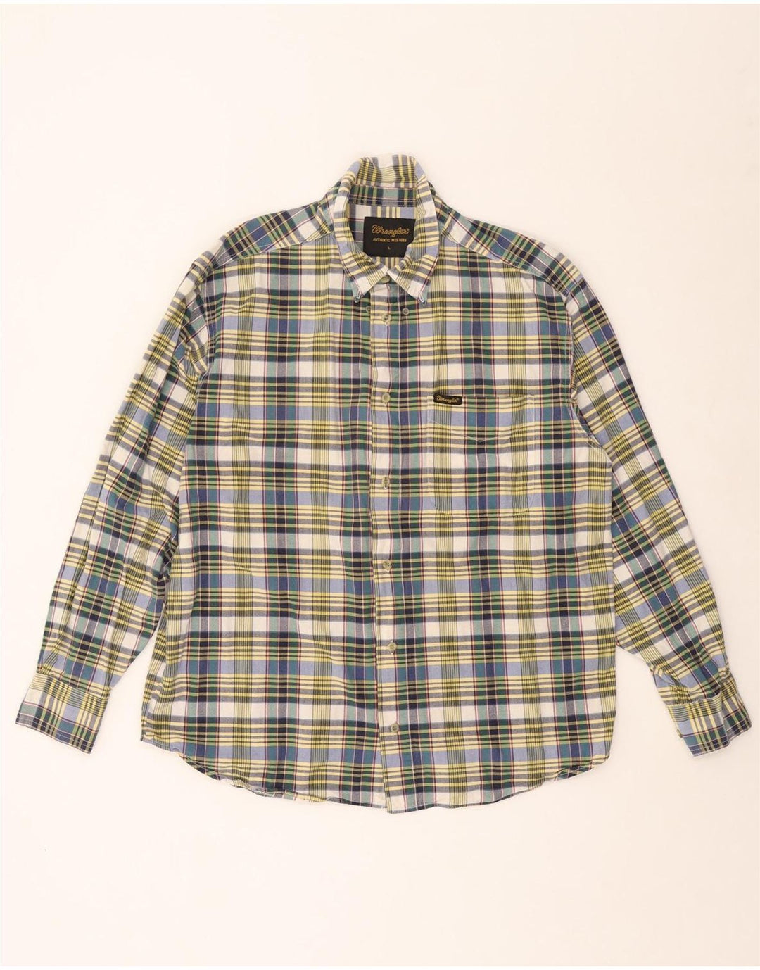 Camisa masculina WRANGLER grande algodão xadrez multicolorido