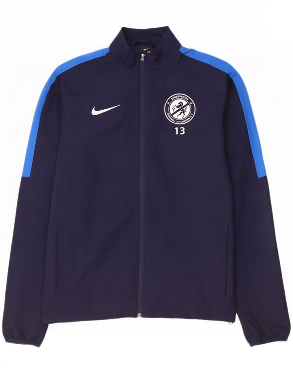Jaqueta masculina Nike Dri Fit Graphic Tracksuit grande bloco colorido azul marinho