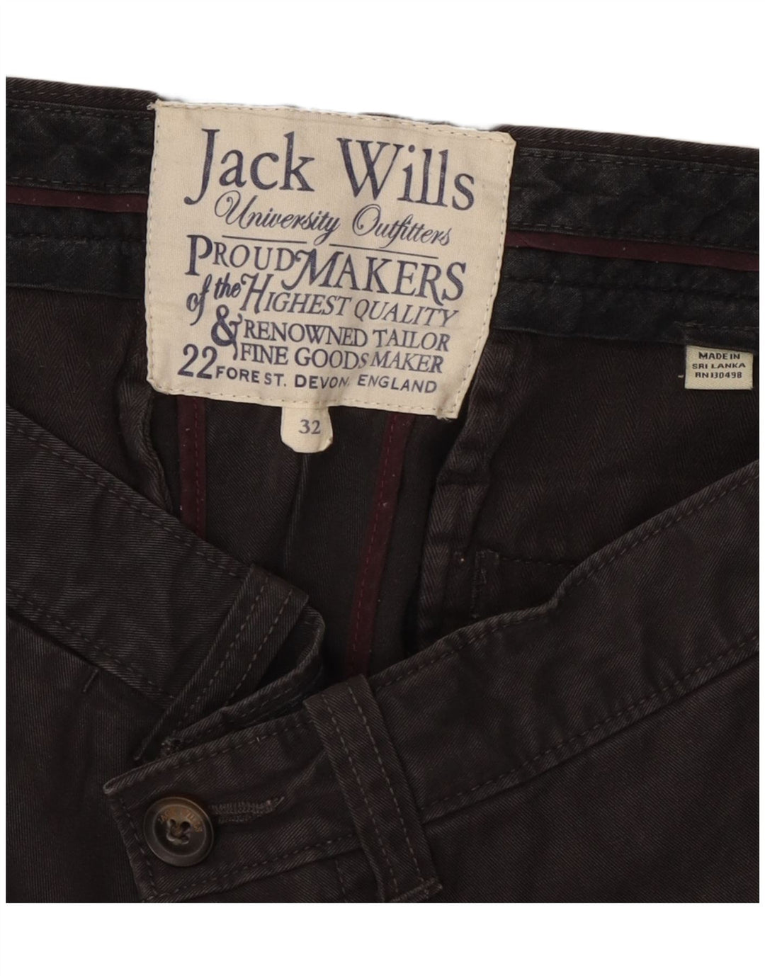 JACK WILLS Mens Chino Shorts W32 Cinza Médio