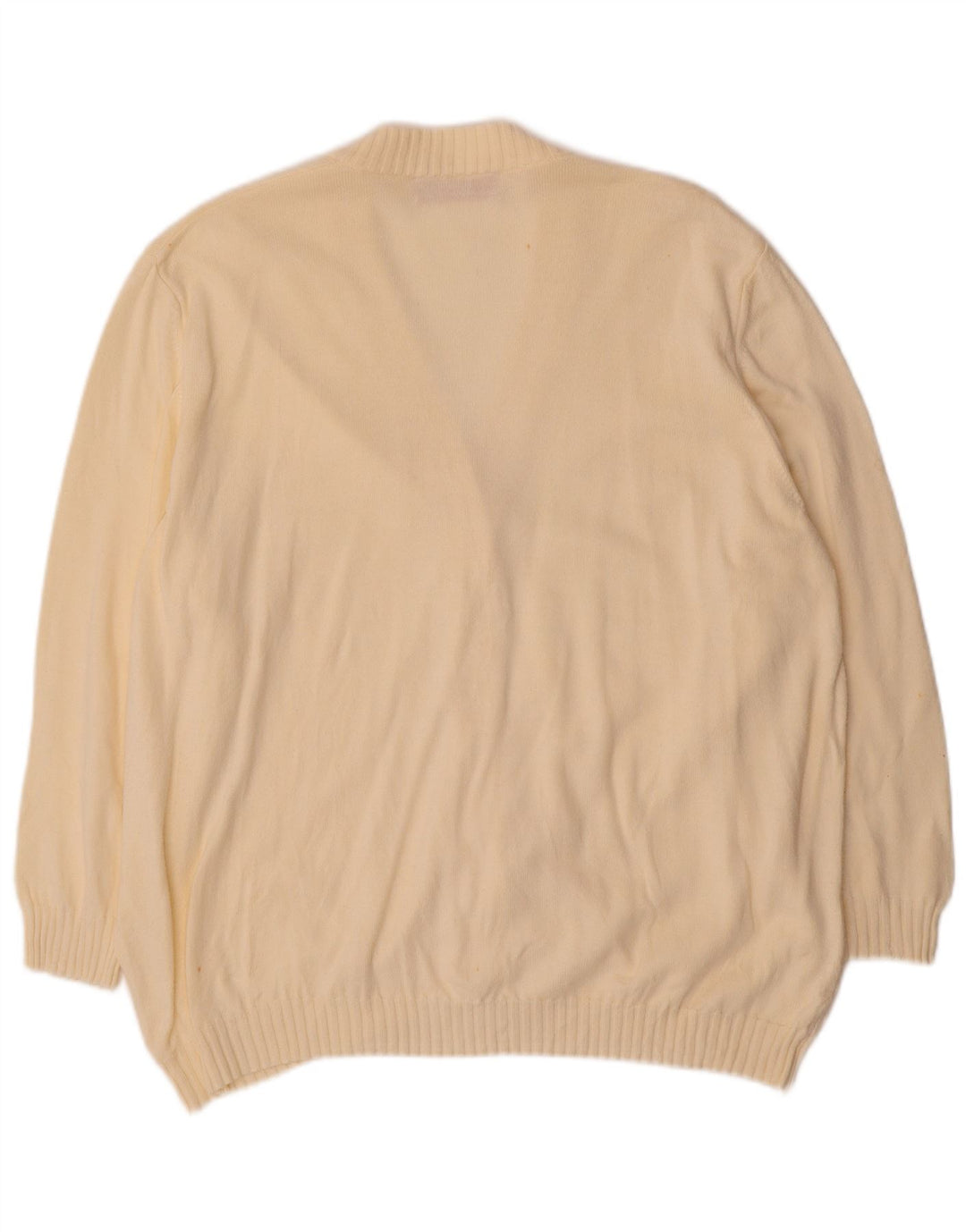 Suéter cardigã feminino Stefanel UK 18 XL bege