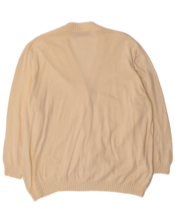 Suéter cardigã feminino Stefanel UK 18 XL bege