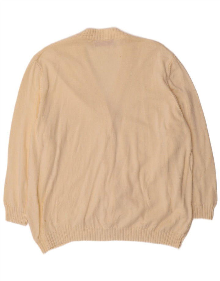 Suéter cardigã feminino Stefanel UK 18 XL bege