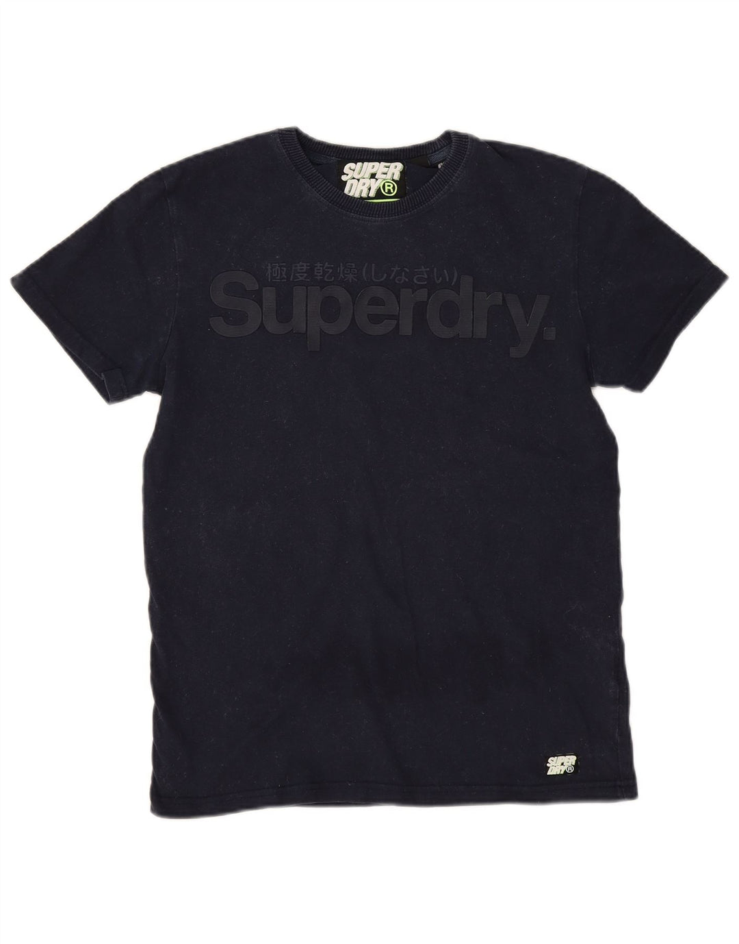 Camiseta gráfica masculina Superdry Top médio algodão azul marinho