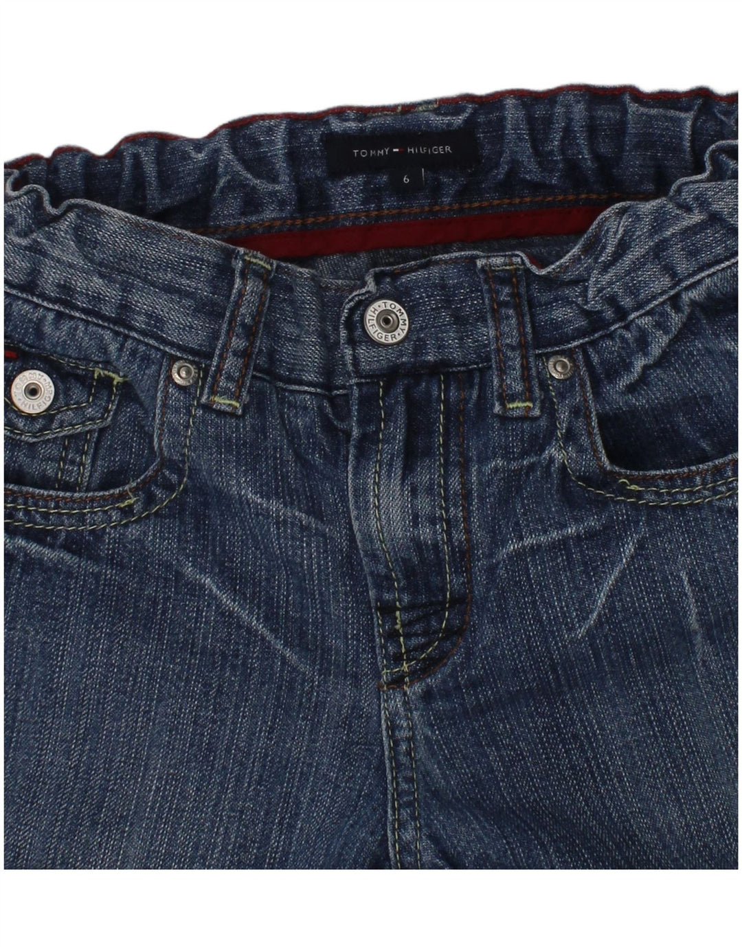 Tommy Hilfiger Meninos Jeans Soltos 5-6 Anos W22 L20 Azul