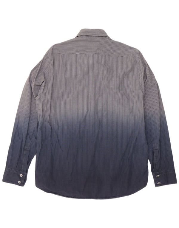 Camisa masculina Hugo Boss grande azul tie-dye algodão