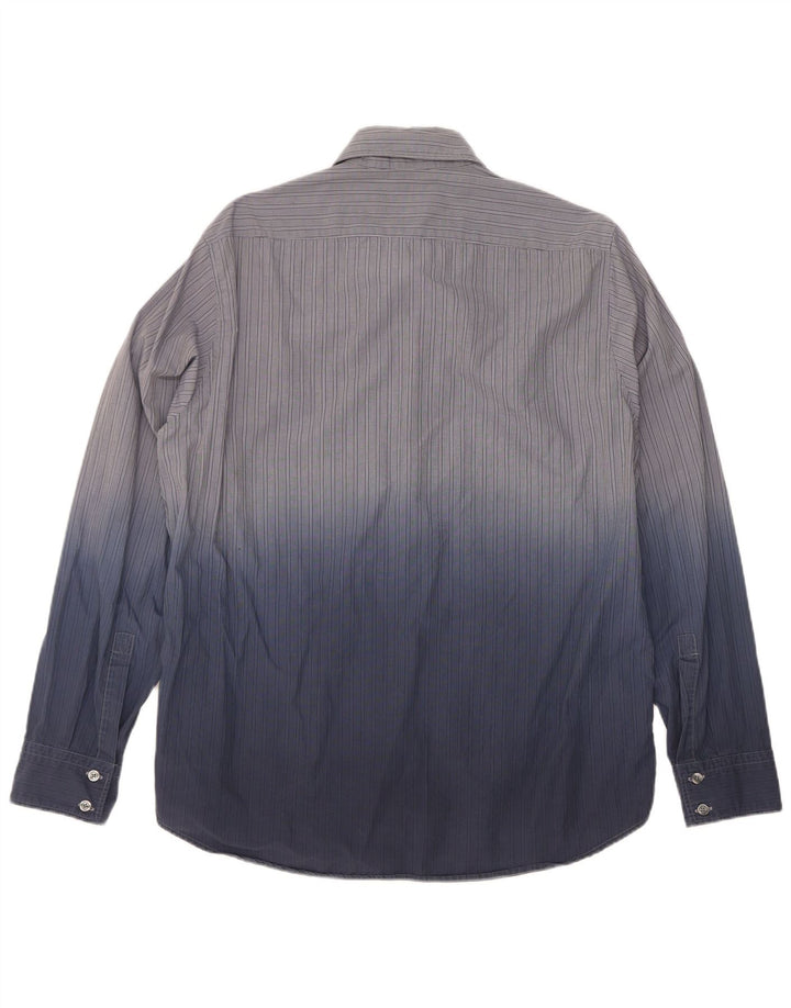 Camisa masculina Hugo Boss grande azul tie-dye algodão