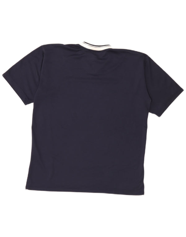 Fila Camiseta Masculina Top Pequeno Poliéster Colourblock Azul Marinho