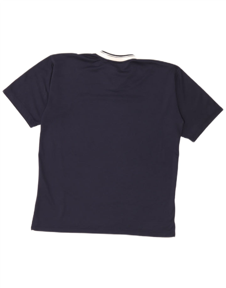 Fila Camiseta Masculina Top Pequeno Poliéster Colourblock Azul Marinho