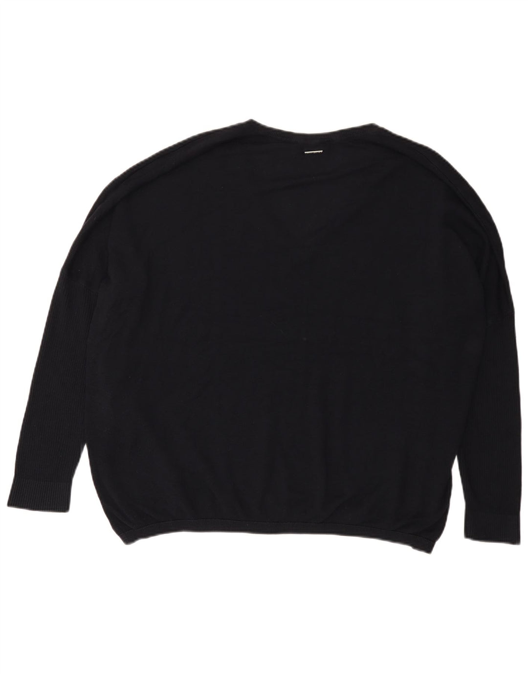 Suéter feminino Dkny gráfico oversized com decote em V Reino Unido 14 grande preto