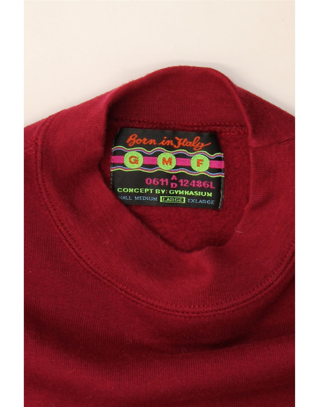 Suéter gráfico masculino GYMNASIUM grande Borgonha