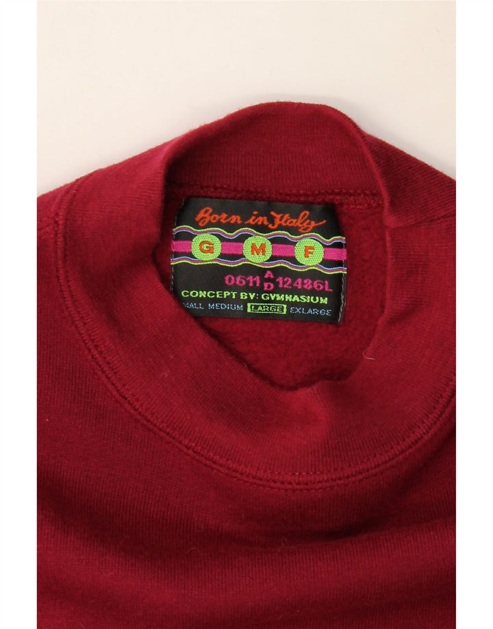 Suéter gráfico masculino GYMNASIUM grande Borgonha