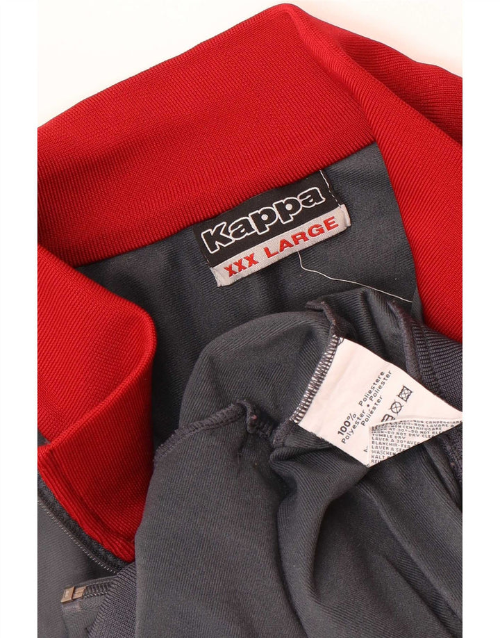 Kappa Mens Treino Top Jacket 3XL Cinza Colourblock Poliéster