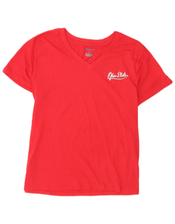 Camiseta feminina Champion UK 14 grande vermelha
