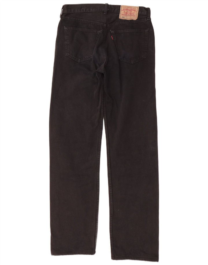 LEVI'S Masculino 501 Straight Jeans W34 L36 Algodão Preto