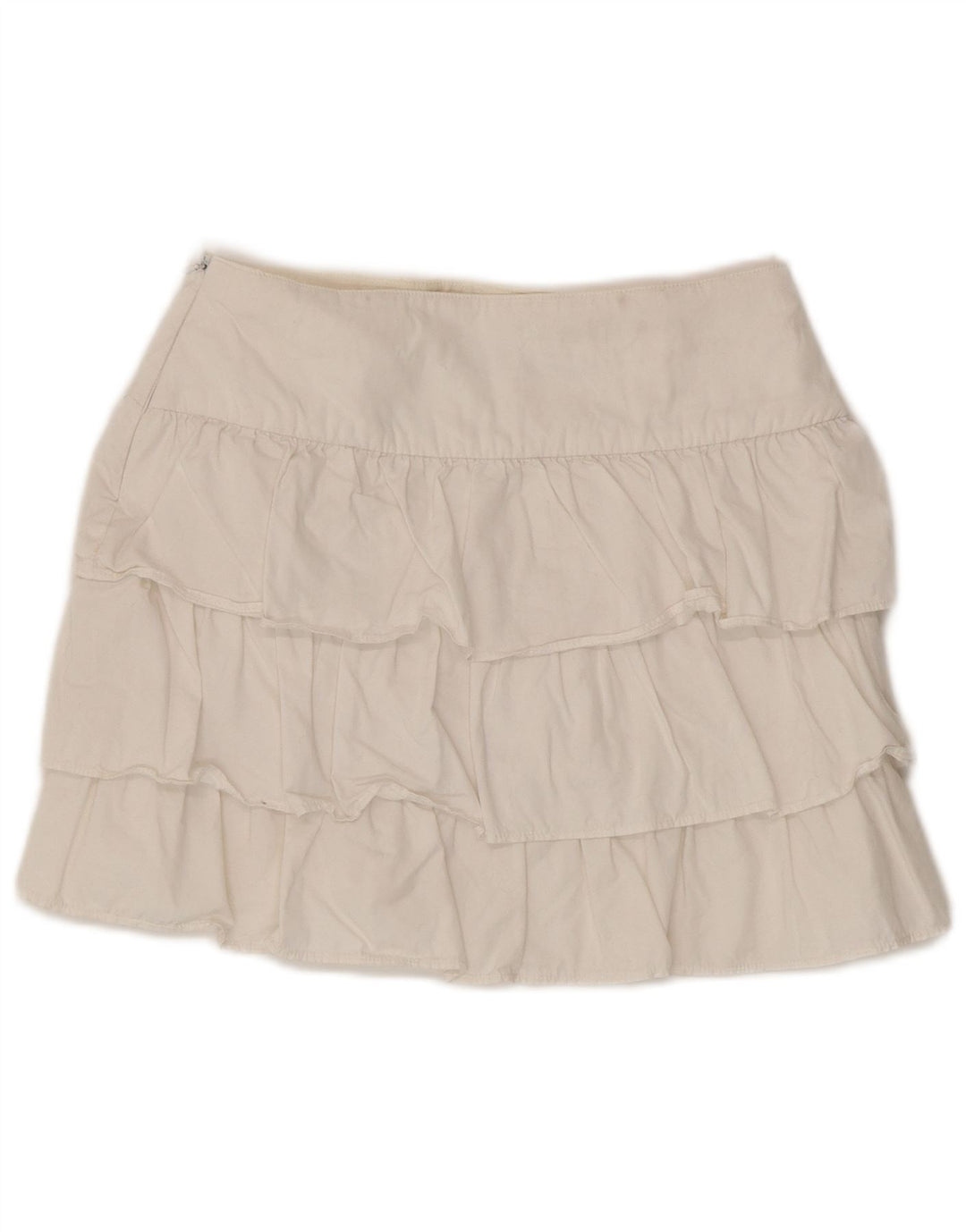 Saia feminina em camadas Zara XS W24 branca