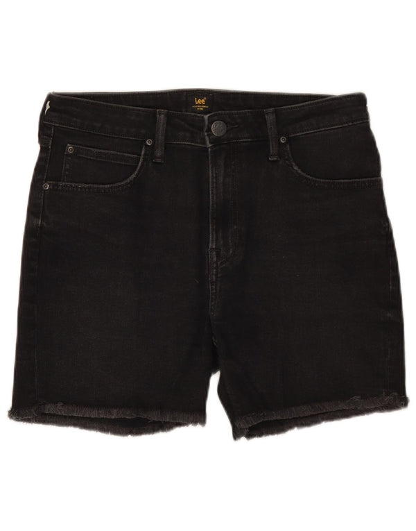 Shorts jeans feminino Lee Boyfriend W27 pequeno algodão preto