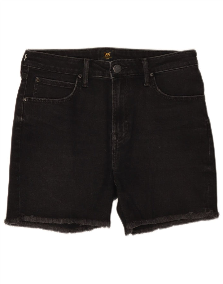Shorts jeans feminino Lee Boyfriend W27 pequeno algodão preto