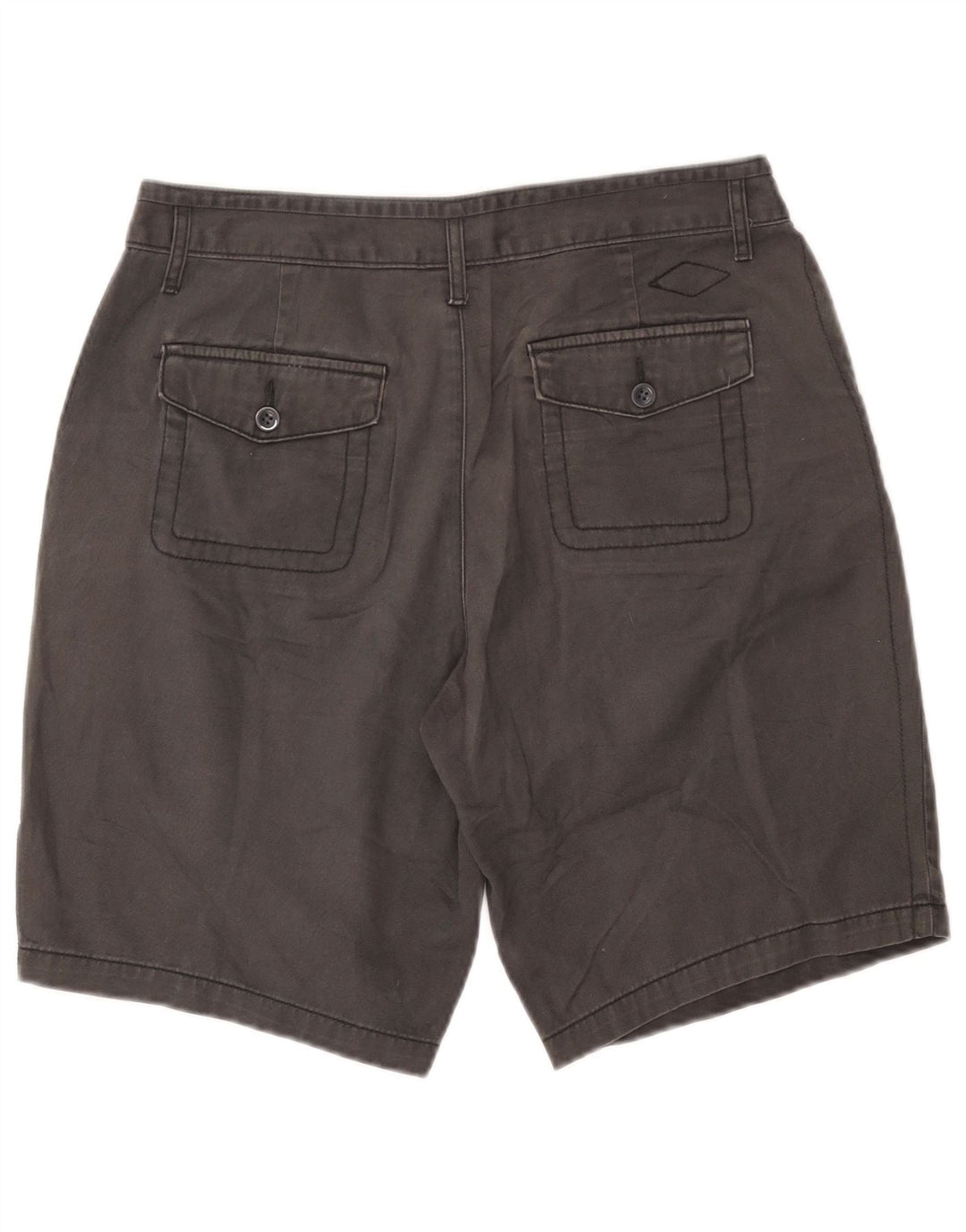 Shorts Chino feminino Eddie Bauer US 8 médio W30 algodão cinza
